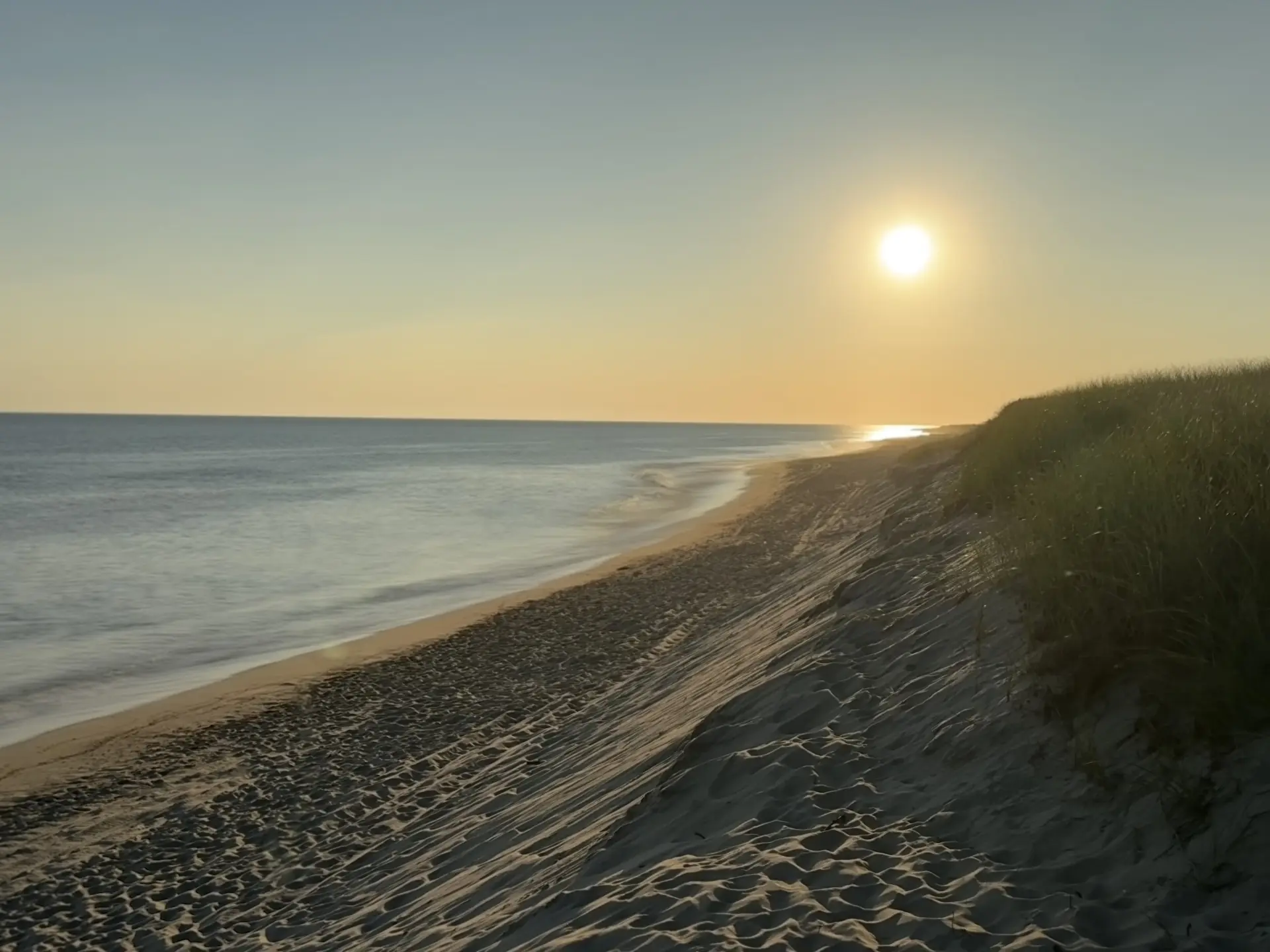 Madaket sunset over the water, Nantucket