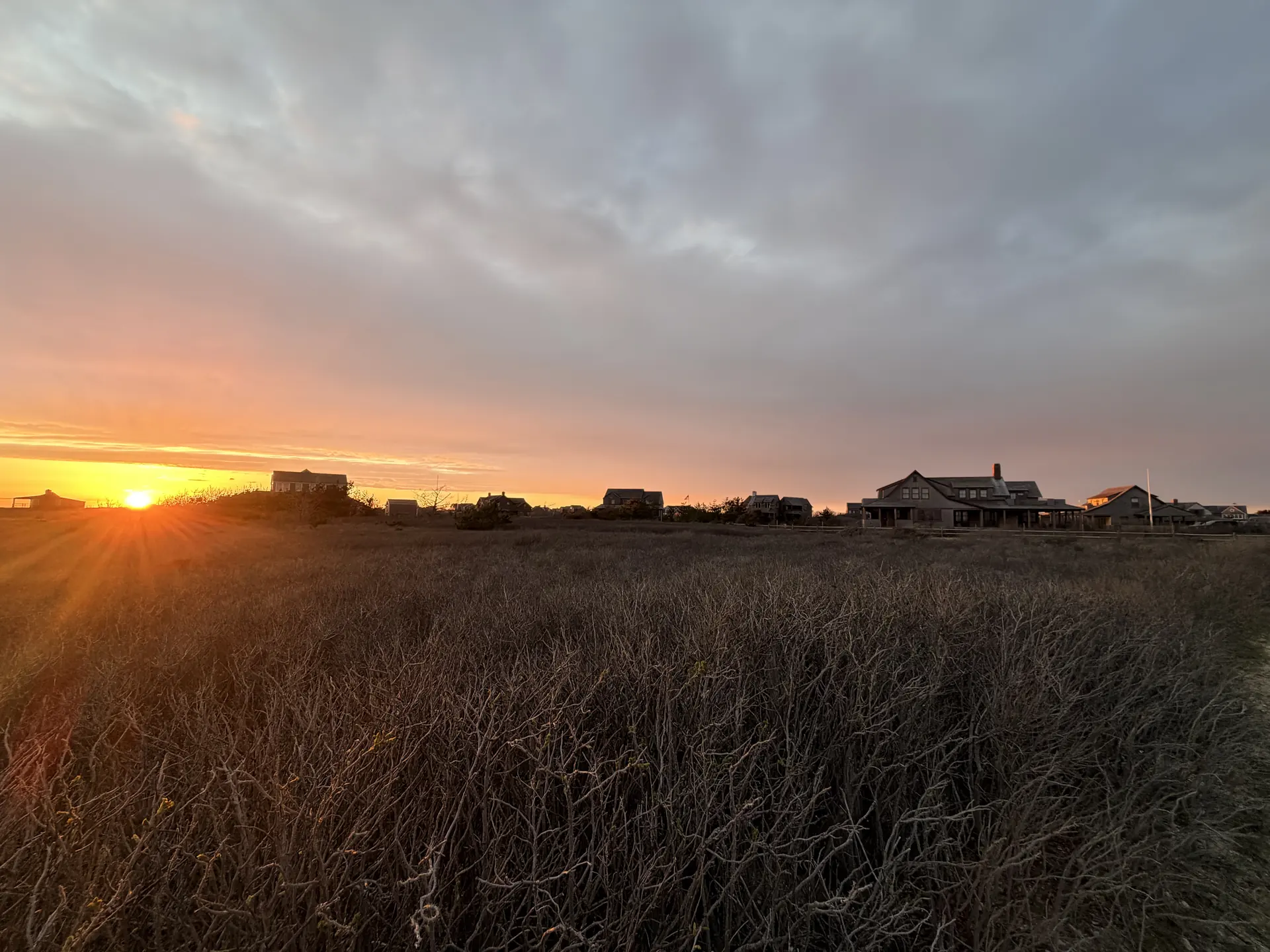 Home on the moors at sunset near Polpis, Nantucket
