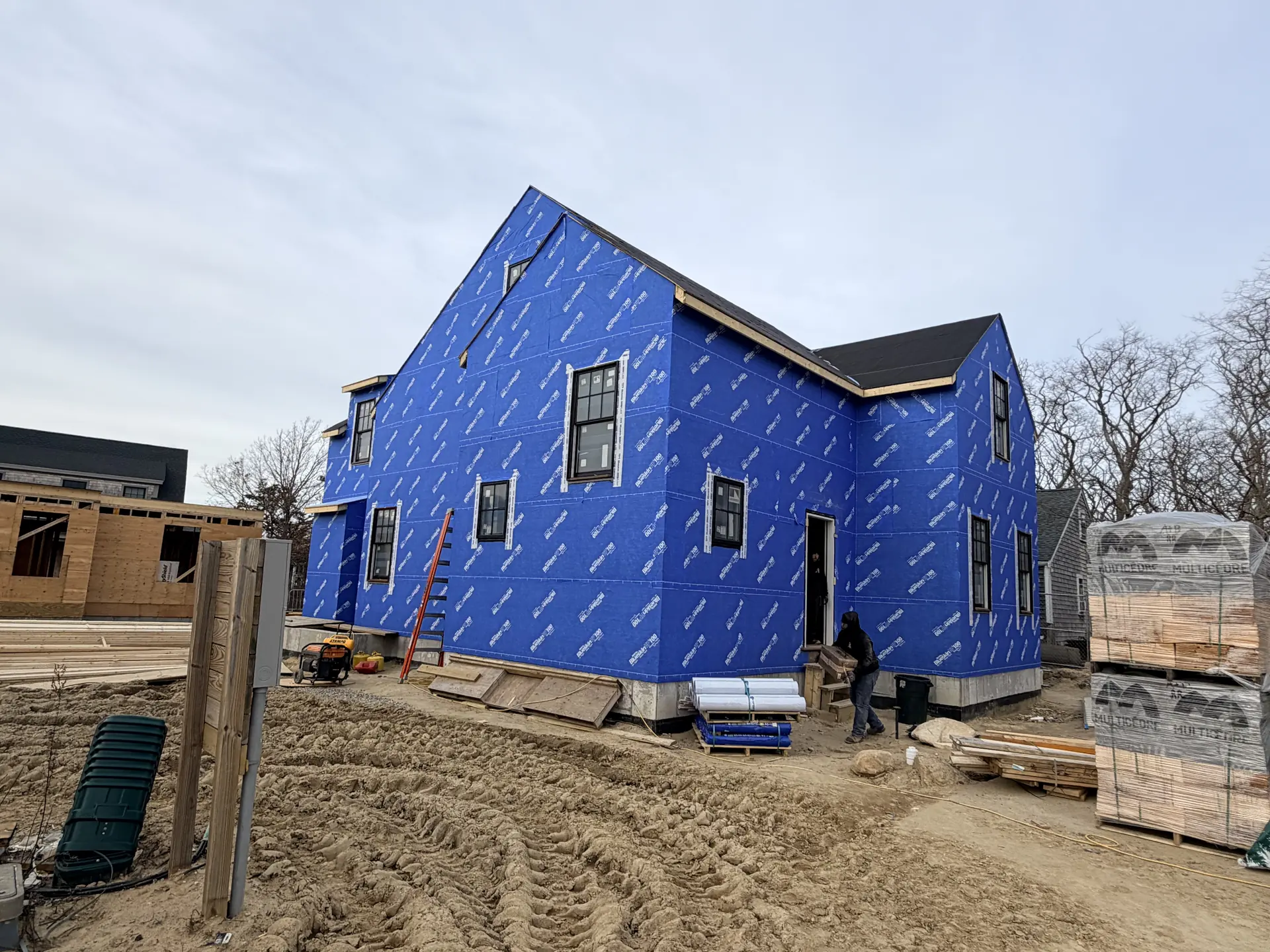 Newly built Nantucket home with fresh cedar shingles