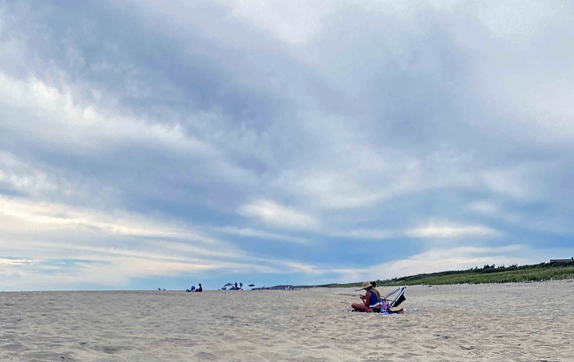 The wide sand at Surfside Beach on Nantucket's south shore